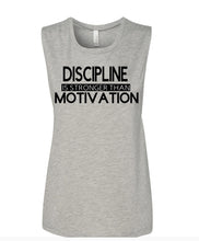 Load image into Gallery viewer, Discipline is Stronger Than Motivation Graphic T