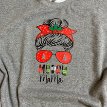Load image into Gallery viewer, Messy Bun Merry Mama Christmas Holiday Sweatshirt