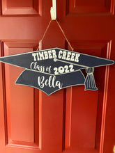Load image into Gallery viewer, Custom Personalized Graduation Cap Door Sign