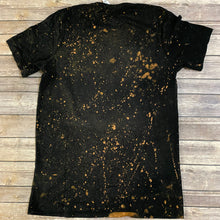 Load image into Gallery viewer, Peace, Love, and Halloween Bleach Dye Halloween T Shirt