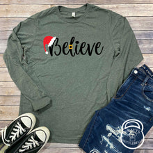 Load image into Gallery viewer, "Believe" Holiday Graphic T