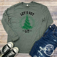 Load image into Gallery viewer, Let's Get Lit Holiday Graphic T