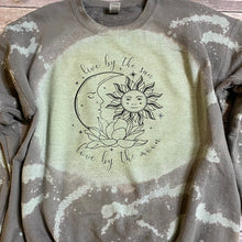 Load image into Gallery viewer, Live By The Sun, Love By the Moon Bleach Dyed Sweatshirt