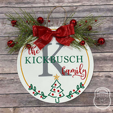 Load image into Gallery viewer, Family Name Christmas Door Sign/Door Hang