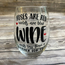 Load image into Gallery viewer, Galentine&#39;s Stemless Wine Glasses|Wine Themed|Valentine&#39;s Day
