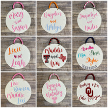 Load image into Gallery viewer, College Dorm Room Roommate Door Sign|Circle Shape|Custom|Dorm Decor|Personalized