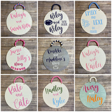 Load image into Gallery viewer, College Dorm Room Roommate Door Sign|Circle Shape|Custom|Dorm Decor|Personalized