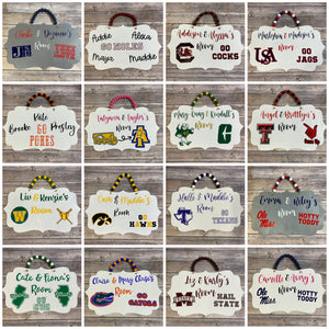 College Dorm Room Roommate Door Sign|Custom|Dorm Decor|Personalized