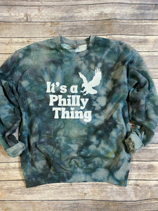 Its a Philly Thing|Eagles|Football|Tie Dye Crewneck Sweatshirt