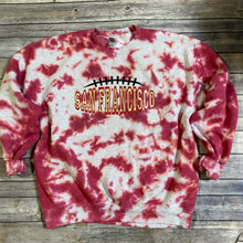 Load image into Gallery viewer, San Francisco|Football|49ers|The Big Game|Game Day Tie Dye Crewneck Sweatshirt