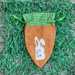 Personalized Easter Carrot Shaped Treat Bags|Sacks|Kids Favor|Class Party