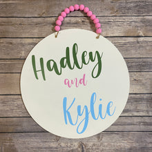 Load image into Gallery viewer, College Dorm Room Roommate Door Sign|Circle Shape|Custom|Dorm Decor|Personalized