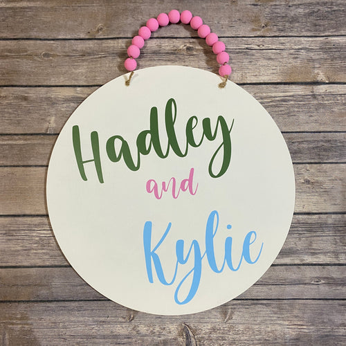College Dorm Room Roommate Door Sign|Circle Shape|Custom|Dorm Decor|Personalized