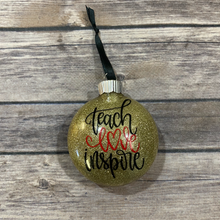 Load image into Gallery viewer, Customizable Glitter Christmas Ornaments