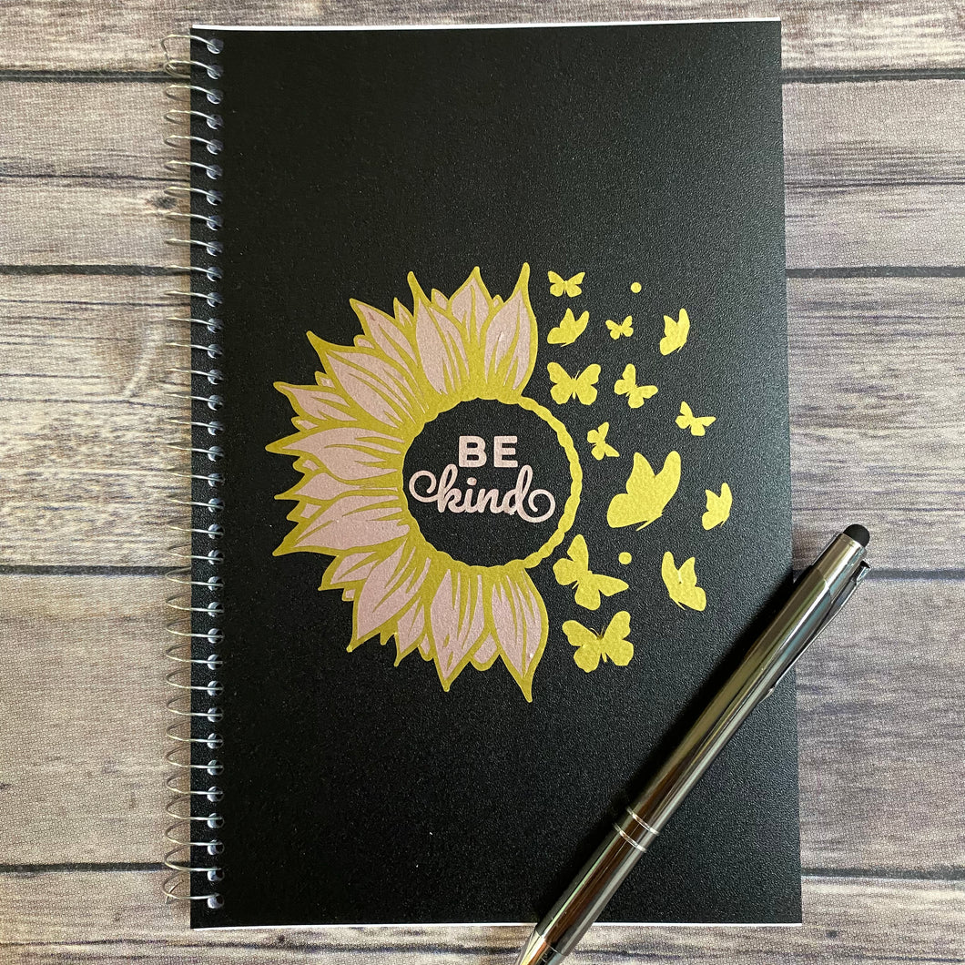 Be Kind Sunflower & Butterflies Back to School Notebook/Journal