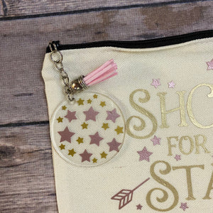 Shoot for the Stars Pencil Case/Makeup Bag/Canvas Zip Bag