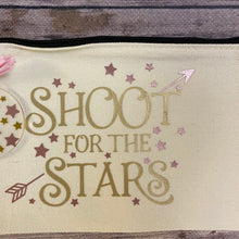 Load image into Gallery viewer, Shoot for the Stars Pencil Case/Makeup Bag/Canvas Zip Bag