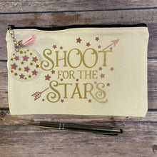 Load image into Gallery viewer, Shoot for the Stars Pencil Case/Makeup Bag/Canvas Zip Bag