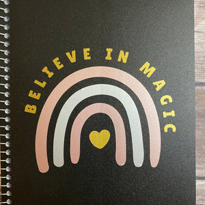 Believe in Magic Rainbow Back to School Notebook/Journal