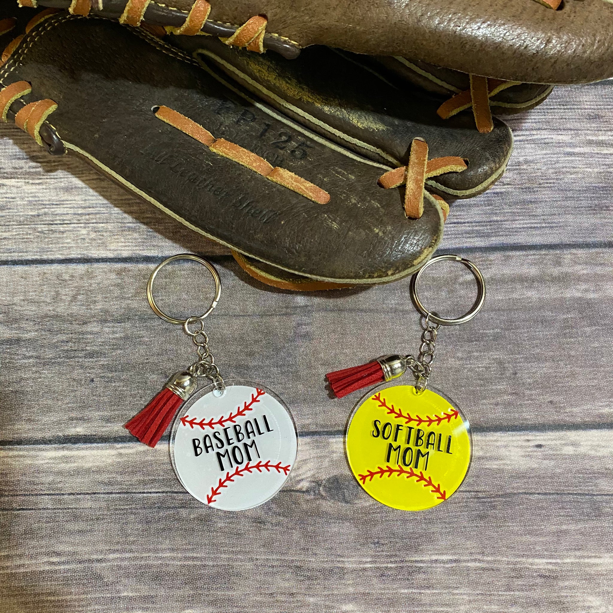 Softball keychains hot sale