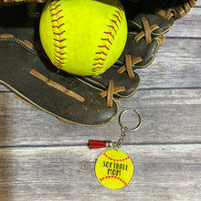 Load image into Gallery viewer, Baseball/Softball Customizable Personalized Keychains