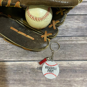 Baseball/Softball Customizable Personalized Keychains