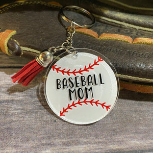 Baseball/Softball Customizable Personalized Keychains