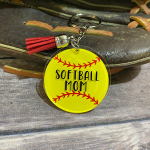 Baseball/Softball Customizable Personalized Keychains