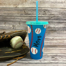 Load image into Gallery viewer, Baseball Mom Wrapped Color Changing Cup