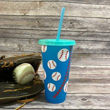 Load image into Gallery viewer, Baseball Mom Wrapped Color Changing Cup