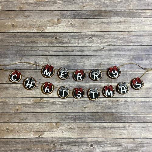 Merry Christmas Wood Hanging Banner