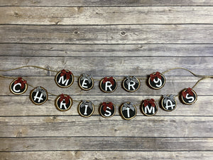 Merry Christmas Wood Hanging Banner