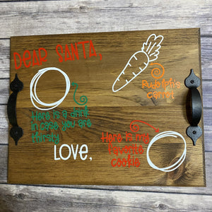 Christmas Night Wooden Personalized Santa Snacks Tray