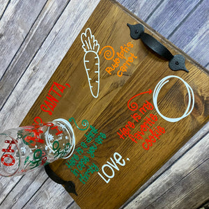 Christmas Night Wooden Personalized Santa Snacks Tray