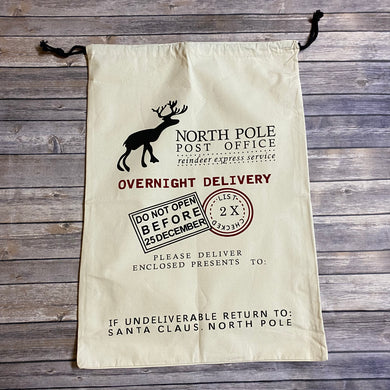 Personalized Christmas Santa Sacks - North Pole Post Office