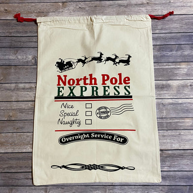 Personalized Christmas Santa Sacks - North Pole Express