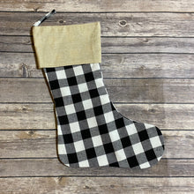 Load image into Gallery viewer, Personalized Buffalo Plaid Holiday Stockings