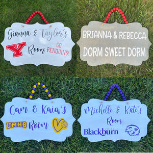 College Dorm Room Roommate Door Sign|Custom|Dorm Decor|Personalized