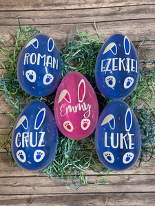 Personalized Large|Jumbo Plastic Easter Egg with Bunny Gift for Kids