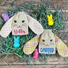 Load image into Gallery viewer, Personalized Easter Bunny with Floppy Ears Treat Sacks/Bags