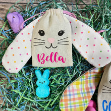 Load image into Gallery viewer, Personalized Easter Bunny with Floppy Ears Treat Sacks/Bags