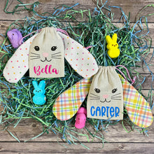 Load image into Gallery viewer, Personalized Easter Bunny with Floppy Ears Treat Sacks/Bags