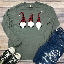 Load image into Gallery viewer, Buffalo Plaid Gnomes Holiday Graphic T