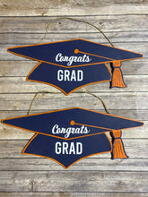 Load image into Gallery viewer, Custom Personalized Class of 2024 Graduation Cap Door Sign