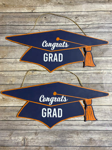 Custom Personalized Class of 2024 Graduation Cap Door Sign