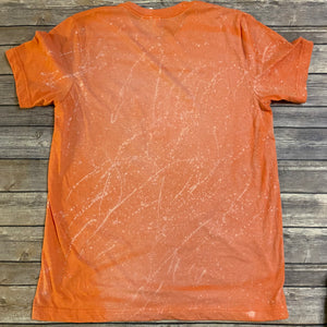 Cheetah Pumpkin Bleach Dye Fall Halloween T Shirt