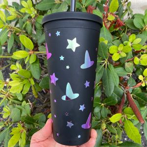 Basic Witch Halloween Black Matte Tumbler