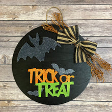 Load image into Gallery viewer, Trick or Treat Halloween Door Sign/Hanger