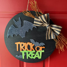 Load image into Gallery viewer, Trick or Treat Halloween Door Sign/Hanger