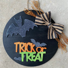 Load image into Gallery viewer, Trick or Treat Halloween Door Sign/Hanger